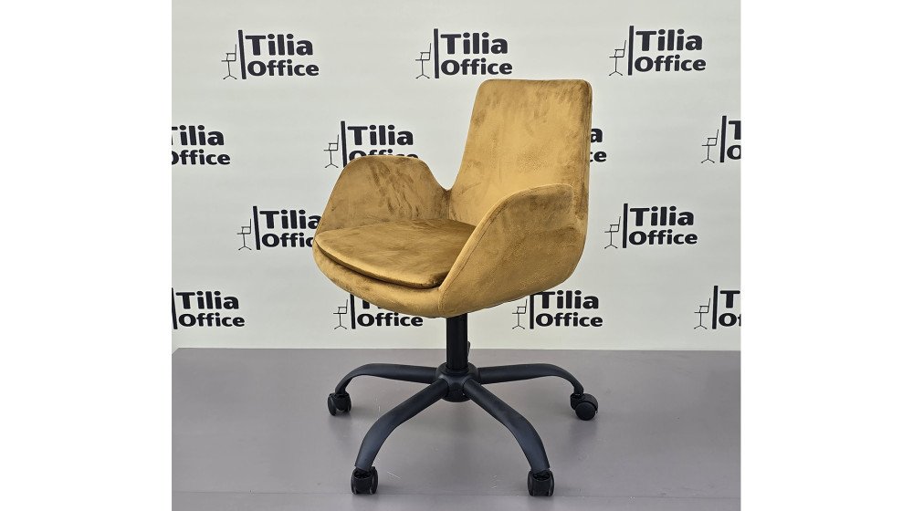 Maki Çalışma ve Çocuk Koltuğu Siyah Yonca Ayak Hardal